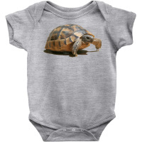 Portrait Of A Young Wild Tortoise Isolated T Shirt Baby Bodysuit | Artistshot