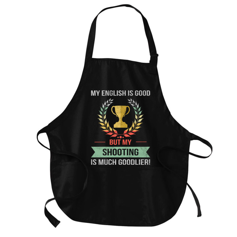 Funny Shooting Sport Design Medium-length Apron | Artistshot