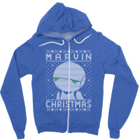 Marvin Christmas   H2g2 Zipper Hoodie | Artistshot