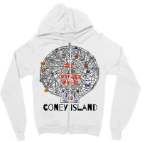 Coney Island Brooklyn New York City Ferris Wheel T Shirt Zipper Hoodie | Artistshot