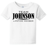 Cornhole Team Johnson Family Last Name Top Lifetime Member T Shirt Baby Tee | Artistshot