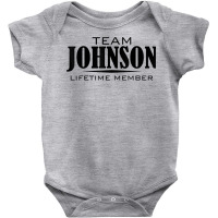 Cornhole Team Johnson Family Last Name Top Lifetime Member T Shirt Baby Bodysuit | Artistshot