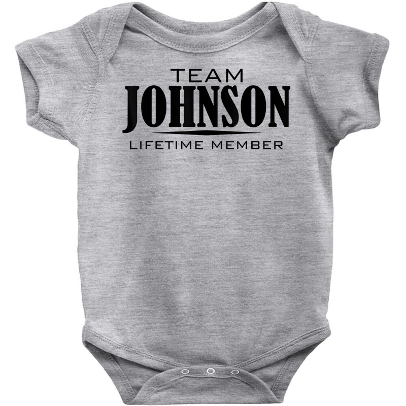 Cornhole Team Johnson Family Last Name Top Lifetime Member T Shirt Baby Bodysuit by cm-arts | Artistshot