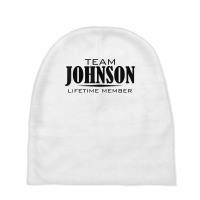 Cornhole Team Johnson Family Last Name Top Lifetime Member T Shirt Baby Beanies | Artistshot