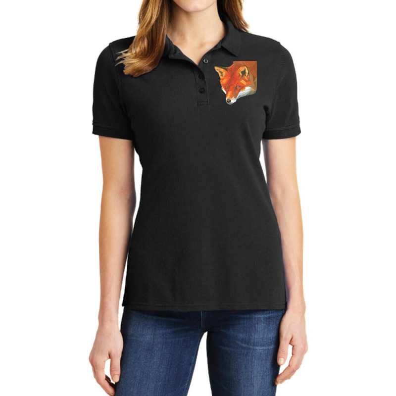 Fox Polygon T  Shirt Fox Polygon Animals T  Shirt Ladies Polo Shirt by bartolettikacey | Artistshot