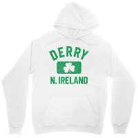 Derry N. Ireland Gym Style Distressed Green Print T Shirt Unisex Hoodie | Artistshot