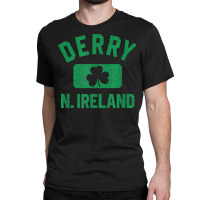 Derry N. Ireland Gym Style Distressed Green Print T Shirt Classic T-shirt | Artistshot