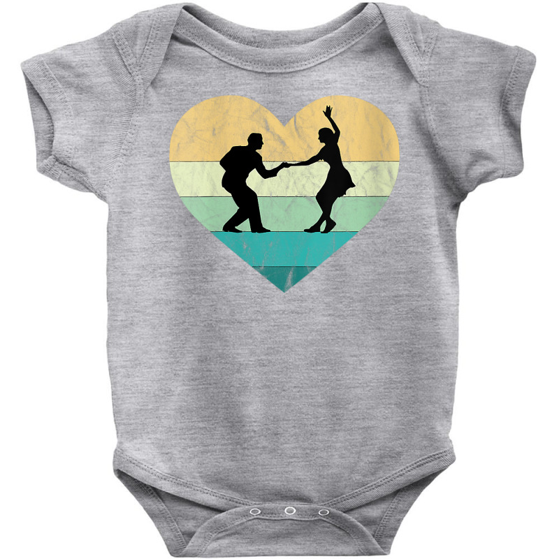 Womens Dance Couple Retro Heart Samba Tango Merengue Rock'n Roll Danci Baby Bodysuit | Artistshot