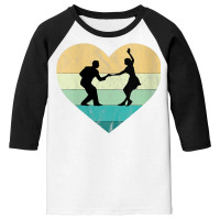 Womens Dance Couple Retro Heart Samba Tango Merengue Rock'n Roll Danci Youth 3/4 Sleeve | Artistshot