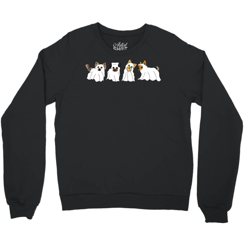 Boo Yorkie Ghost Dog Pet Animal Halloween Costume Crewneck Sweatshirt | Artistshot