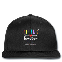 Title One 1 Teacher Cute Back To School Printed Hat | Artistshot