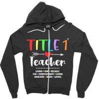 Title One 1 Teacher Cute Back To School Zipper Hoodie | Artistshot