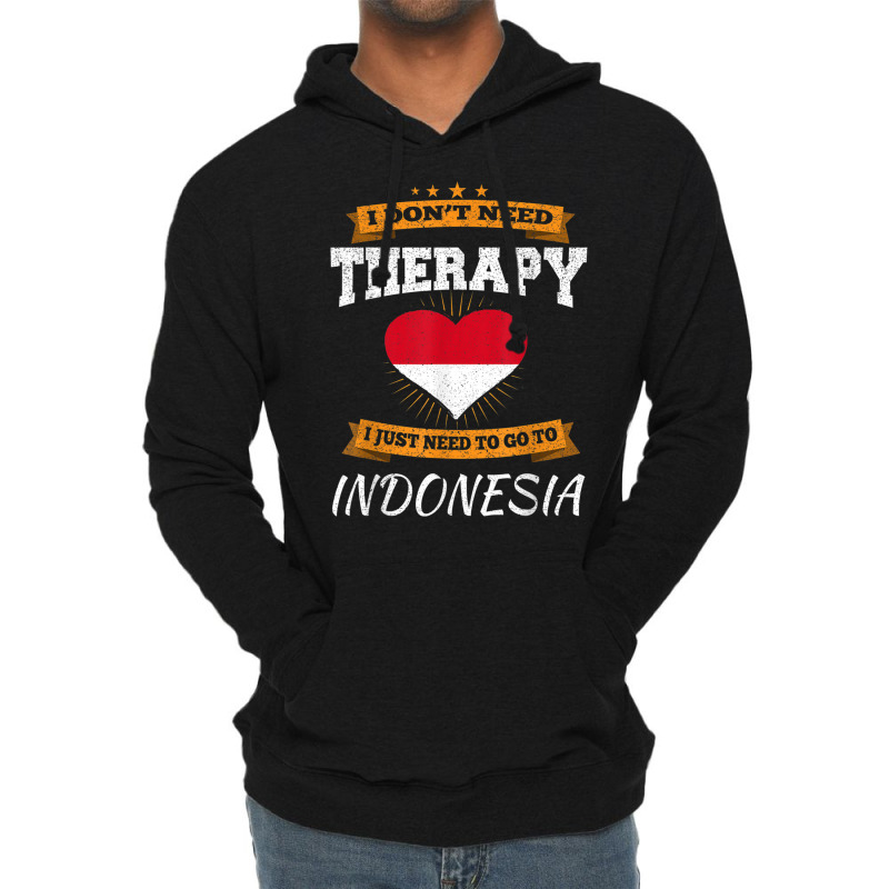 Indonesian Flag Shirt I Funny Indonesia Vacation Gift T Shirt Lightweight Hoodie | Artistshot