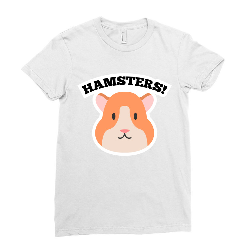 Lovely Hamsters Cartoon T-shirt Ladies Fitted T-Shirt by tudtoojung | Artistshot