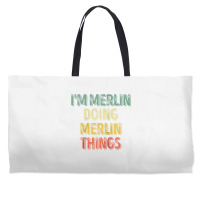 Mens I'm Merlin Doing Merlin Things Shirt Personalized First Name Ragl Weekender Totes | Artistshot