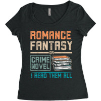 Romance Fantasy Or Crime Novel Reading Women's Triblend Scoop T-shirt | Artistshot