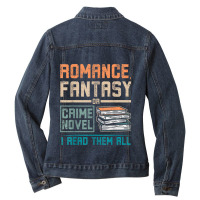 Romance Fantasy Or Crime Novel Reading Ladies Denim Jacket | Artistshot