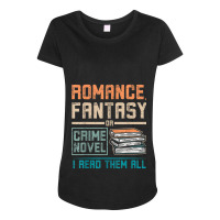 Romance Fantasy Or Crime Novel Reading Maternity Scoop Neck T-shirt | Artistshot