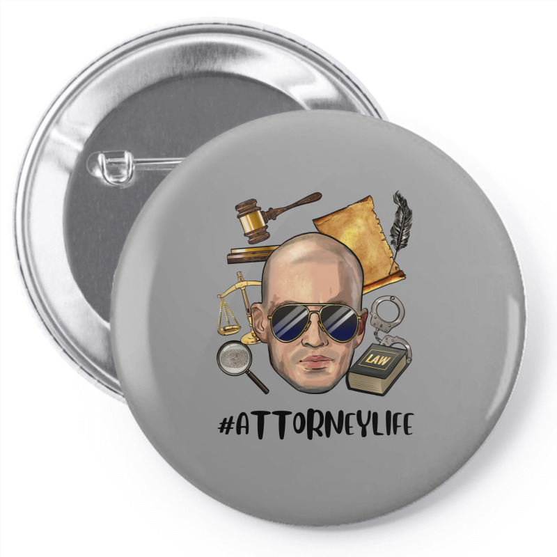 Bald Man Attorney Life Pin-back Button | Artistshot