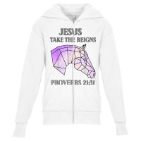 Cute Jesus Take The Reins Stained Glass Horse T Shirt Youth Zipper Hoodie | Artistshot