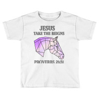 Cute Jesus Take The Reins Stained Glass Horse T Shirt Toddler T-shirt | Artistshot