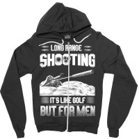 Long Range Shooting For Men Zipper Hoodie | Artistshot