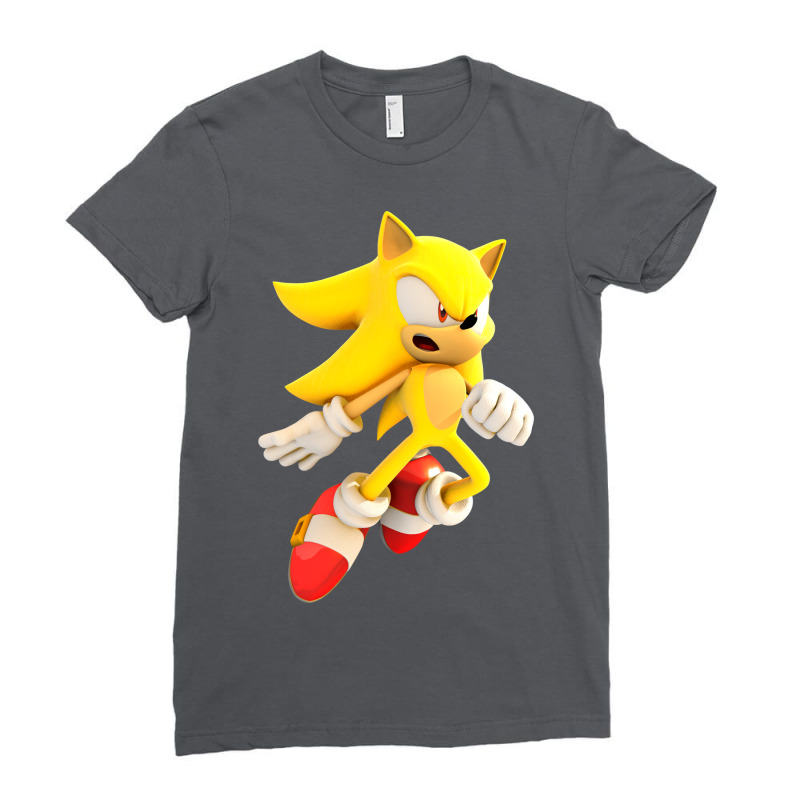 Yellow Hedgehog Jumps Aside Ladies Fitted T-Shirt by CandyDWhite | Artistshot