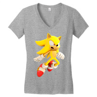 Yellow Hedgehog Jumps Aside Women's V-neck T-shirt | Artistshot