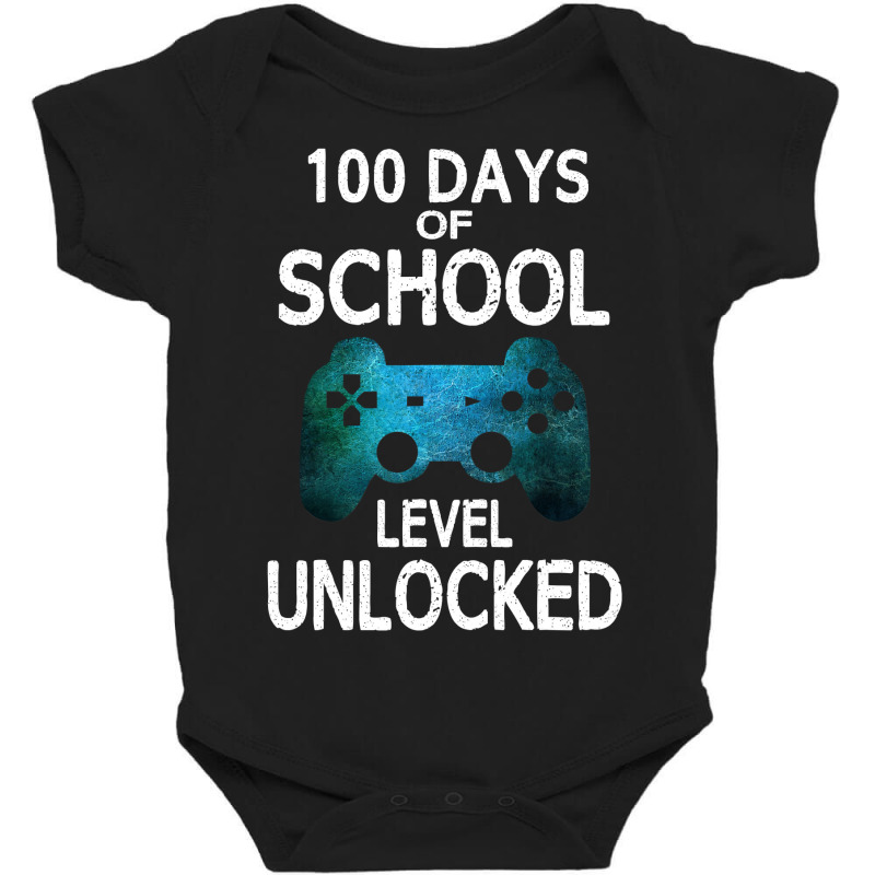 Boys 100 Days Of School Gamer Video Games Level Unlocked Baby Bodysuit by EricWade | Artistshot