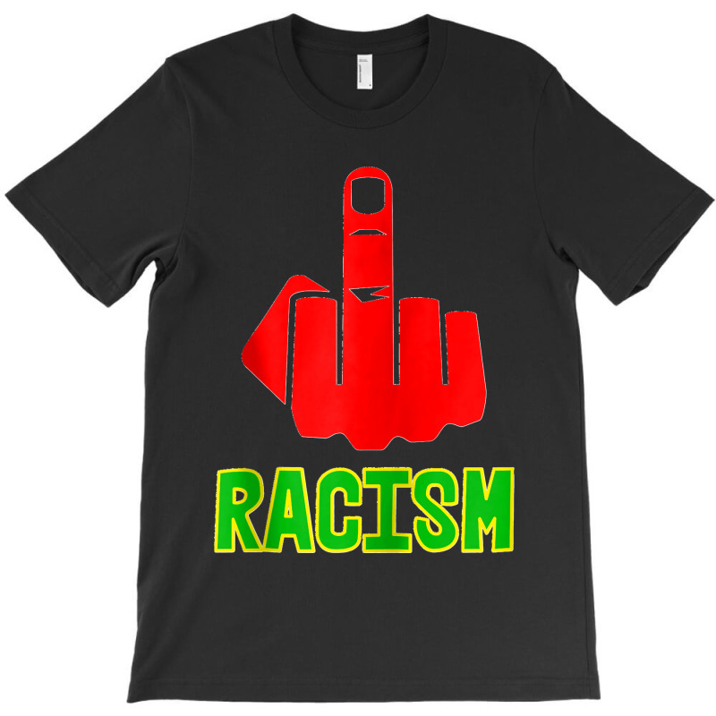 Fck Racism Middle Finger (black Green Yellow) Zip Hoodie T-shirt | Artistshot