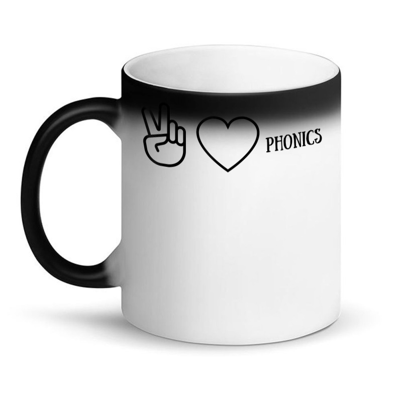 Peace Love Phonics 4 Teachers, Reading Specialist T Shirt Magic Mug | Artistshot