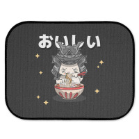 Cute Retro 90s Japanese Kawaii Ramen Samurai Cat Rear Car Mat | Artistshot