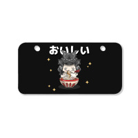 Cute Retro 90s Japanese Kawaii Ramen Samurai Cat Bicycle License Plate | Artistshot