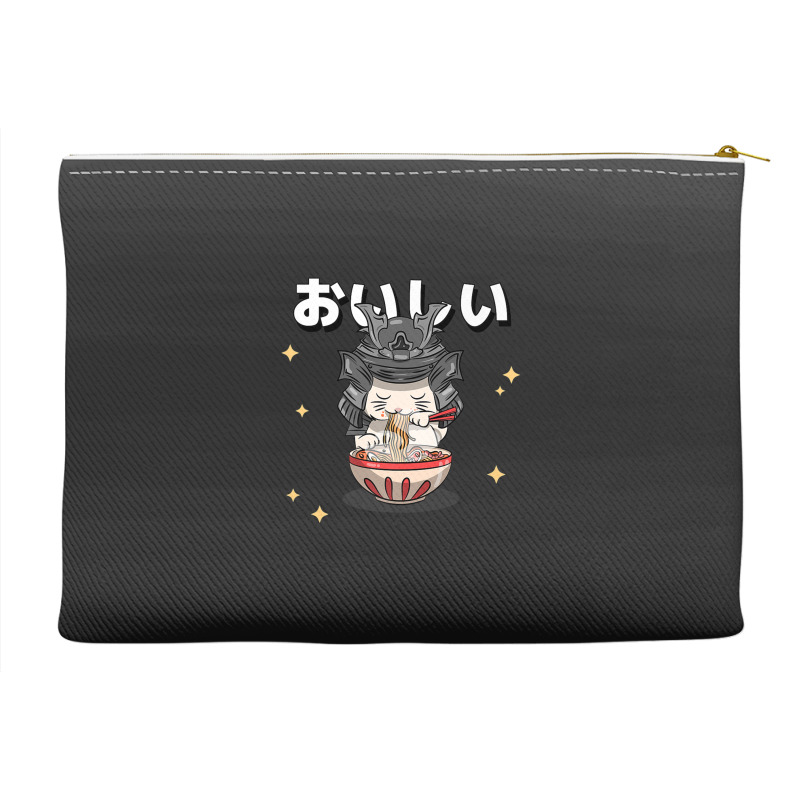 Cute Retro 90s Japanese Kawaii Ramen Samurai Cat Accessory Pouches | Artistshot