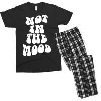 Not In The Mood , Emotion Mood Aesthetic Trend Pullover Hoodie Men's T-shirt Pajama Set | Artistshot