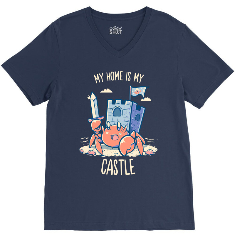 My Home Is My Castle - Hermit Crab V-neck Tee | Artistshot