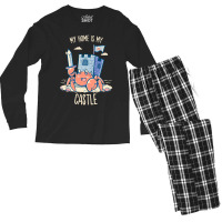 My Home Is My Castle - Hermit Crab Men's Long Sleeve Pajama Set | Artistshot