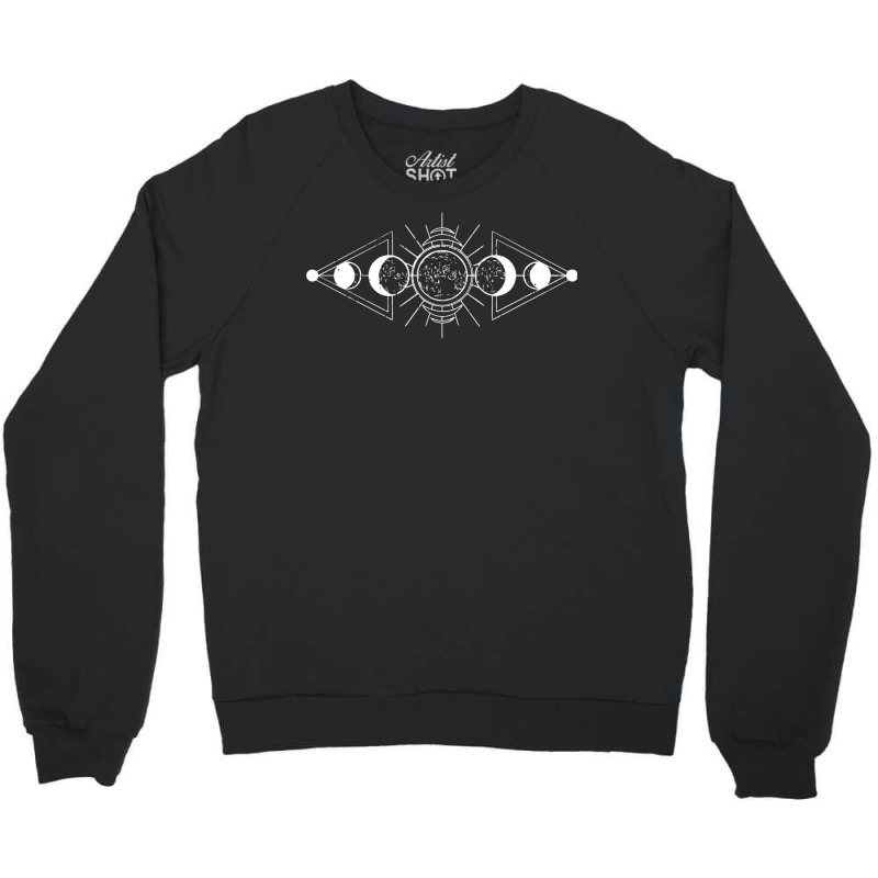 Phases Of The Moon Luna Science Astrology Astronomy Gift Long Sleeve T Crewneck Sweatshirt by genze | Artistshot