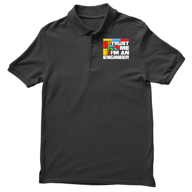 67.engineer Children Kids Toy Big Building Blocks Build Builder Tank T Men's Polo Shirt | Artistshot