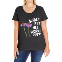 Funny Floral Quote What If It All Works Out Tank Top Ladies Curvy T-shirt | Artistshot