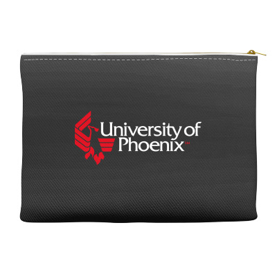 University Of Phoenix   White Red Accessory Pouches Designed By Balqis Tees