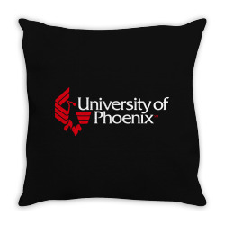 university of phoenix   white red Throw Pillow | Artistshot