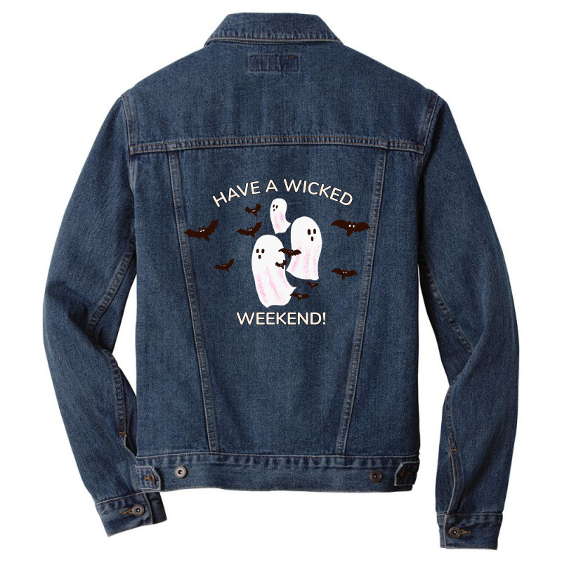 Happy Halloween, Have A Wicked Weekend Men Denim Jacket | Artistshot