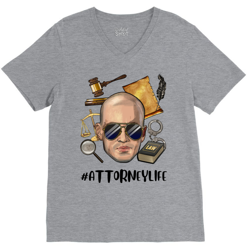 Bald Man Attorney Life V-neck Tee | Artistshot