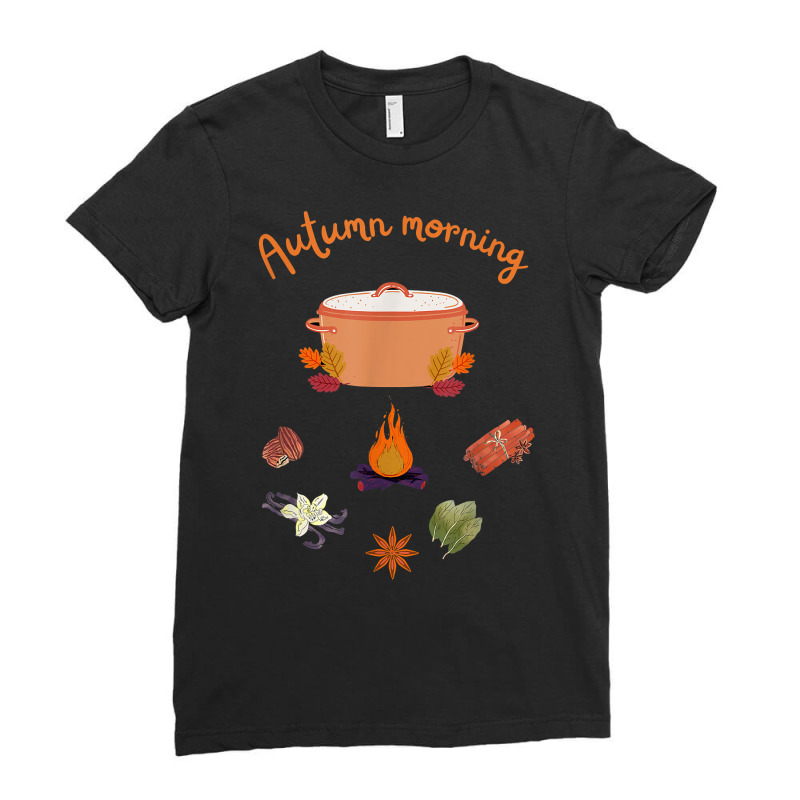 Autumn Morning Simmer Pot For Witches And Wiccans T Shirt Ladies Fitted T-shirt | Artistshot