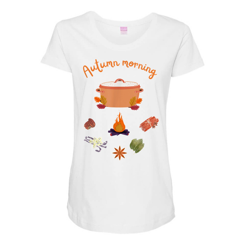 Autumn Morning Simmer Pot For Witches And Wiccans T Shirt Maternity Scoop Neck T-shirt | Artistshot