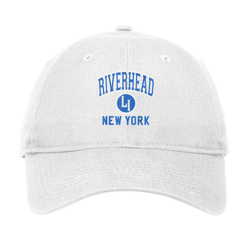 Riverhead New York Li Ny Varsity Style Blue Print T Shirt Adjustable Cap | Artistshot