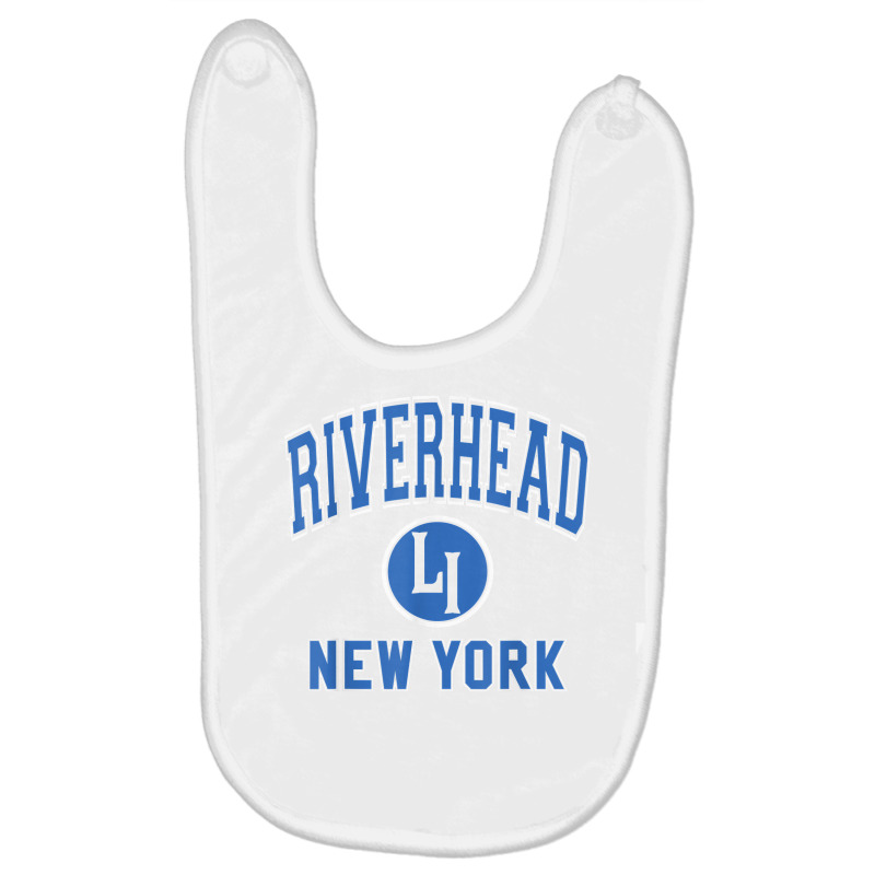 Riverhead New York Li Ny Varsity Style Blue Print T Shirt Baby Bibs | Artistshot