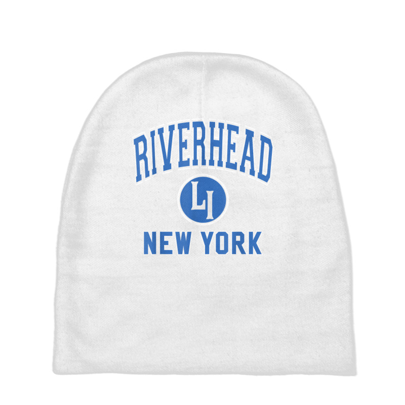 Riverhead New York Li Ny Varsity Style Blue Print T Shirt Baby Beanies | Artistshot