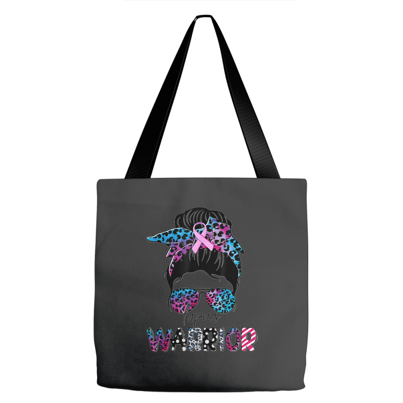 7.lupus Warrior Women Glasses Messy Bun Leopard Bandana Tote Bags | Artistshot